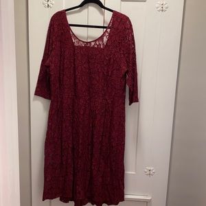 Lane Bryant maroon dress